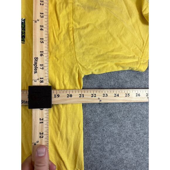Vintage Ocean Pacific OP Graphic Tee Mens Large Yellow Surf Skate Streetwear Y2K - Picture 7 of 9